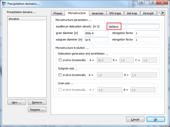  Change dislocation density