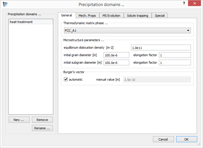  Precipitation domains for P20