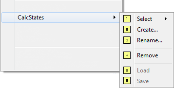 CalcStates dropout menu