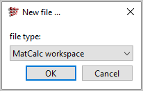  MatCalc new file
