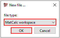  MatCalc new file