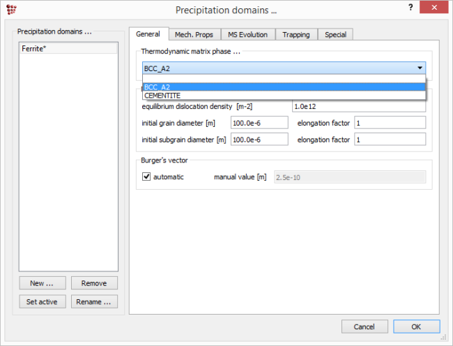  MatCalc precipitation