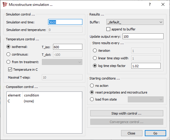  MatCalc microstructure simulation