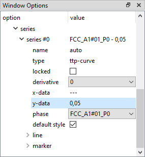  MatCalc option window