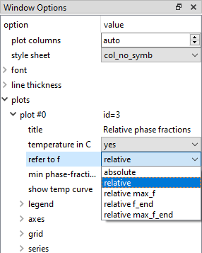  MatCalc option window