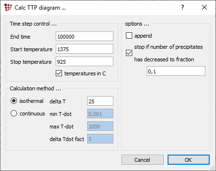  MatCalc calc TTP