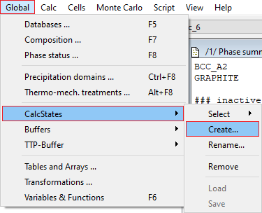 Create calculation state