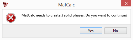  MatCalc warning